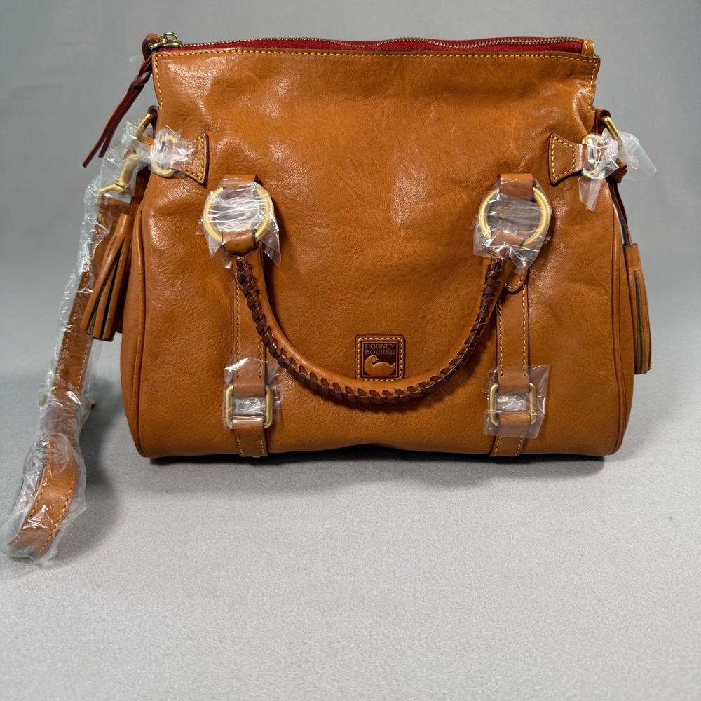 Dooney & Bourke Small Satchel Natural Florentine Leather Bag 8L980 NA